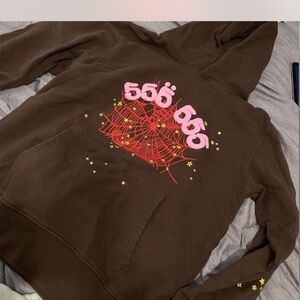 Brown Sweater with Red Graphic Design